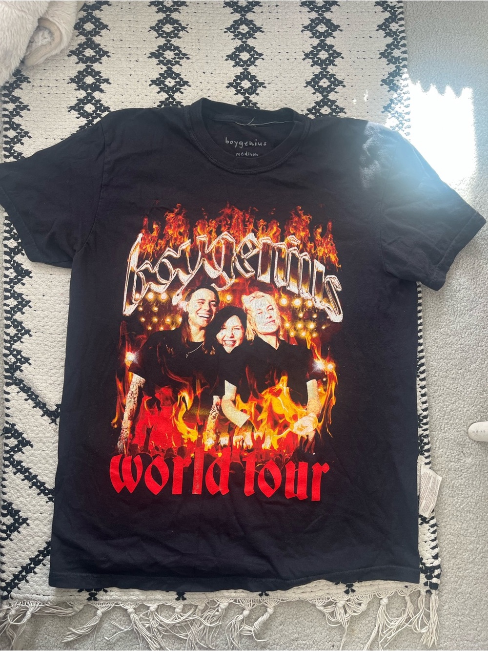 Boygenius Black 'World Tour' Graphic Tee